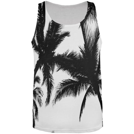 B Palm Trees All Over Adult Tank Top - Medium