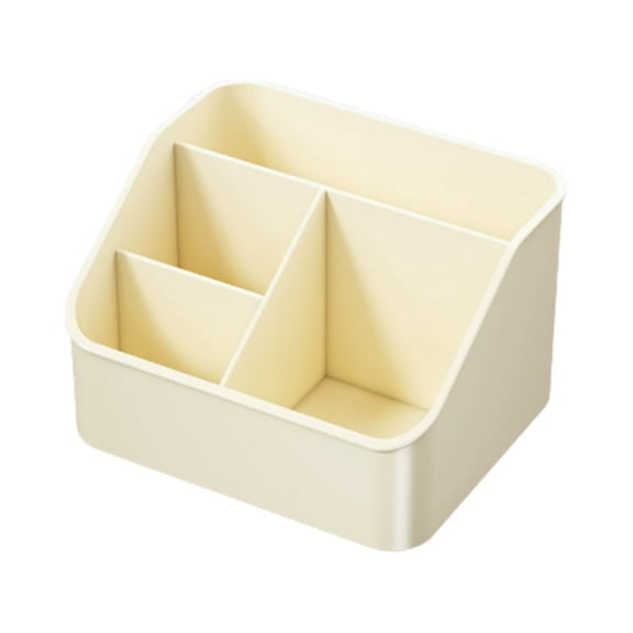 B Plastic Storage Box Desktop Organizer With Stepped Opening Style Layered Structure And Waterproof Surface For Sorting Makeup Stationery And Office Supplies