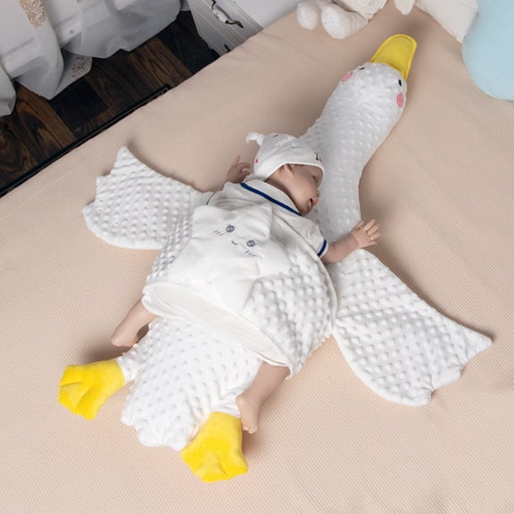 B Plush Goose Shaped Body Pillow For Lower Back Support Large Stuffed Toy Decor Gift Soft Cushion Waist Rest Pillow Bed Sofa Decorations 39 Inch Stuffed Toy