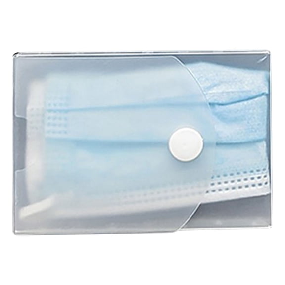 B Portable Mini Disposable Mask Storage Case, Plastic Face Cover Organizer