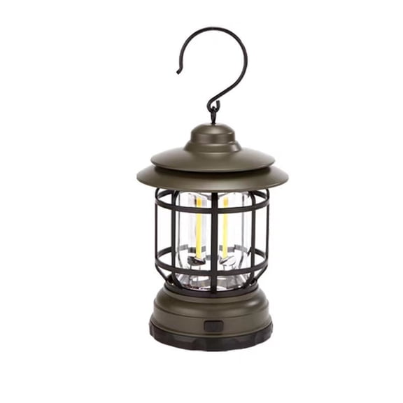 B Portable Retro Camping Lantern Multi Functional Led Tent Light Outdoor Hiking Emergency Flashlight With Handle