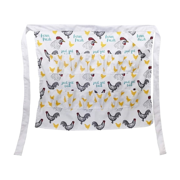 B Poultry Egg Collecting Apron Farmhouse Style 12 Pockets For Chicken Duck Quail Eggs Hands Free Polyester Washable