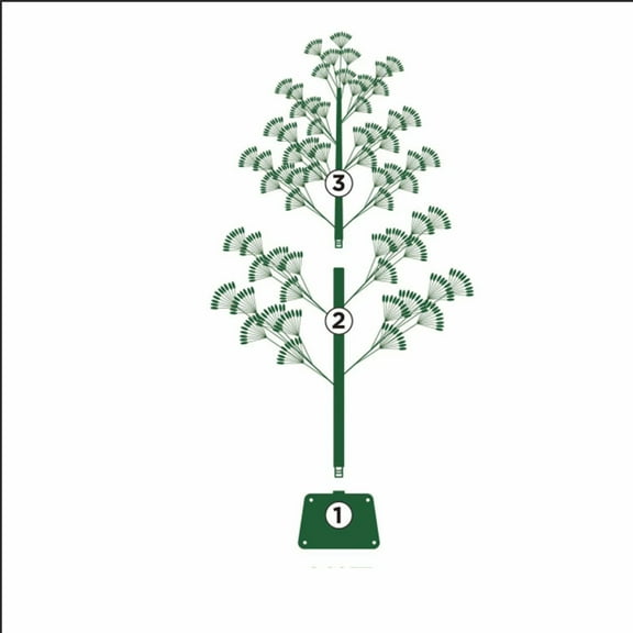 B Pre-Lit Starbursts Gold Artificial Christmas Tree With Warm White Led Lights, Usb Operation And Plastic Construction For Holiday Decor And Home Use 24X24X24In 2Lb