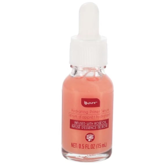 B-Pure Hydrating Rose Oil Primer Serum, 0.5 oz.