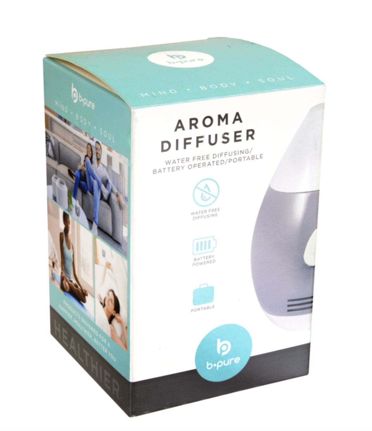 B-Pure Portable Water Free Aroma Diffusers, 3 x 2.8 x 4.3 in. - Walmart.com