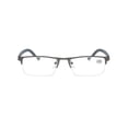thumbnail image 1 of B&Q 1 PK Men's Blue Light Blocking Reading Glasses - Rectangular Metal Half-Frame - Spring Hinge Readers, 1 of 5