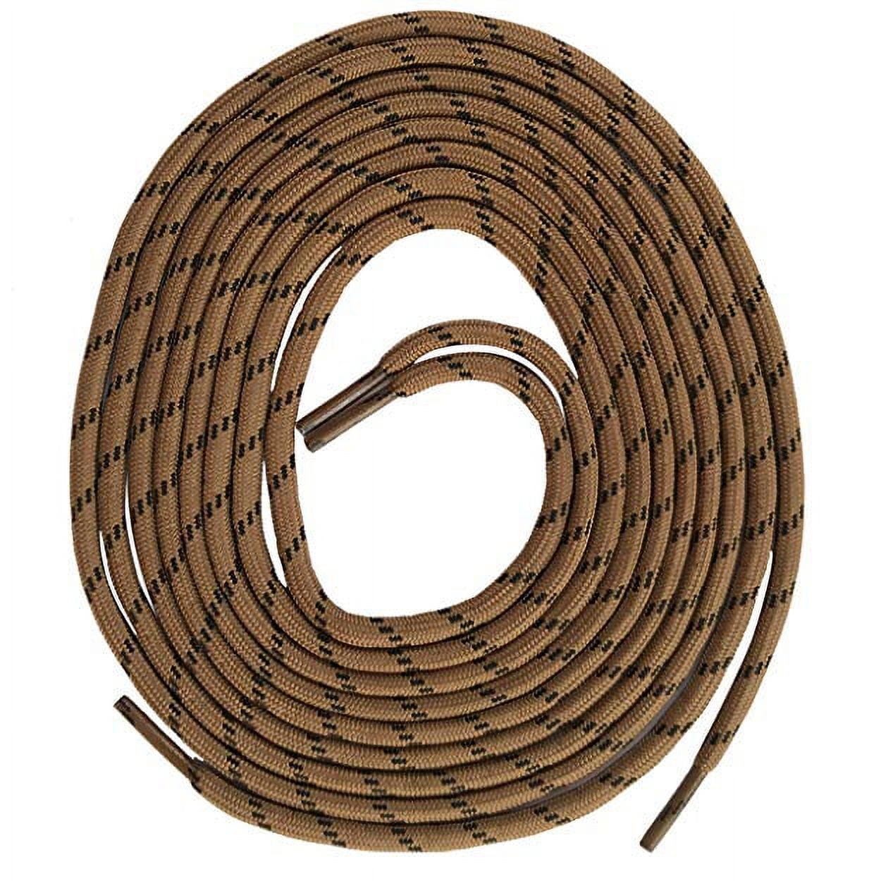 B&Q 1 Pair Brown Black Spot Heavy Duty Outdoor Hiking Round Work Boot Shoe Laces Strings