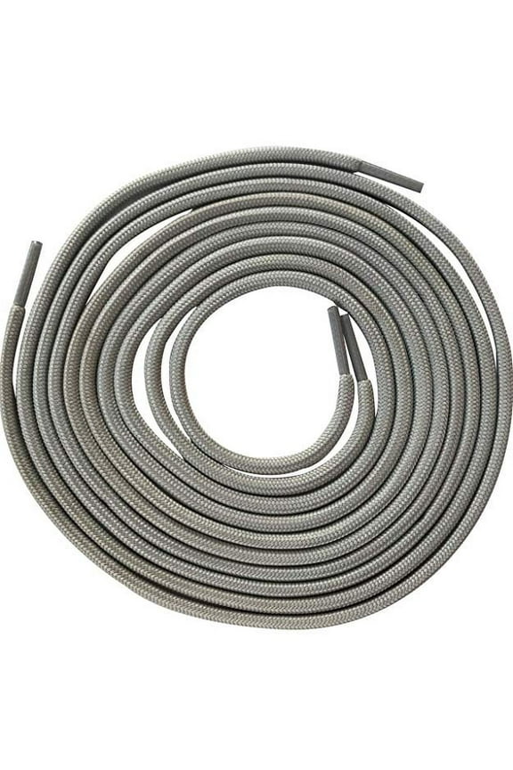 1 Pair Gray Heavy Duty Outdoor Hiking Round Work Boot Laces Shoelaces for Adults Men Women 4 6 8 10 12 Eyelets