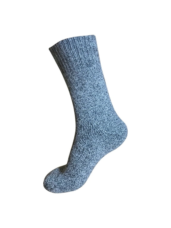 1 Pair Mens Heavy Duty Winter Socks Thick Thermal Warm Hiking Knit Crew Socks Wool Boot Socks
