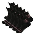 thumbnail image 1 of B&Q 10 Pairs Mens Ankle Mid Cut Quarter Crew Black Athletic Cotton Cushioned Running Casual Sports Basketball Hiking Socks, 1 of 5