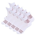 thumbnail image 1 of B&Q 10 Pairs Mens Ankle Mid Cut Quarter Crew White Athletic Cotton Cushioned Running Casual Sports Basketball Hiking Socks, 1 of 5