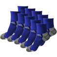 thumbnail image 1 of B&Q 10 Pairs Mens Mid Cut Ankle Quarter Crew Athletic Breathable Sport Cotton Socks 6-12, 1 of 5
