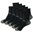 thumbnail image 1 of B&Q 10 Pairs Mens Mid Cut Ankle Quarter Crew Athletic Breathable Sport Cotton Socks 6-12, 1 of 5
