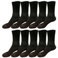 thumbnail image 1 of B&Q 10 pairs 98% Cotton Mens Breathable Comfortable Soft Fashion Casual Crew Business Dress Socks Mid Calf Size 9-11, 1 of 5
