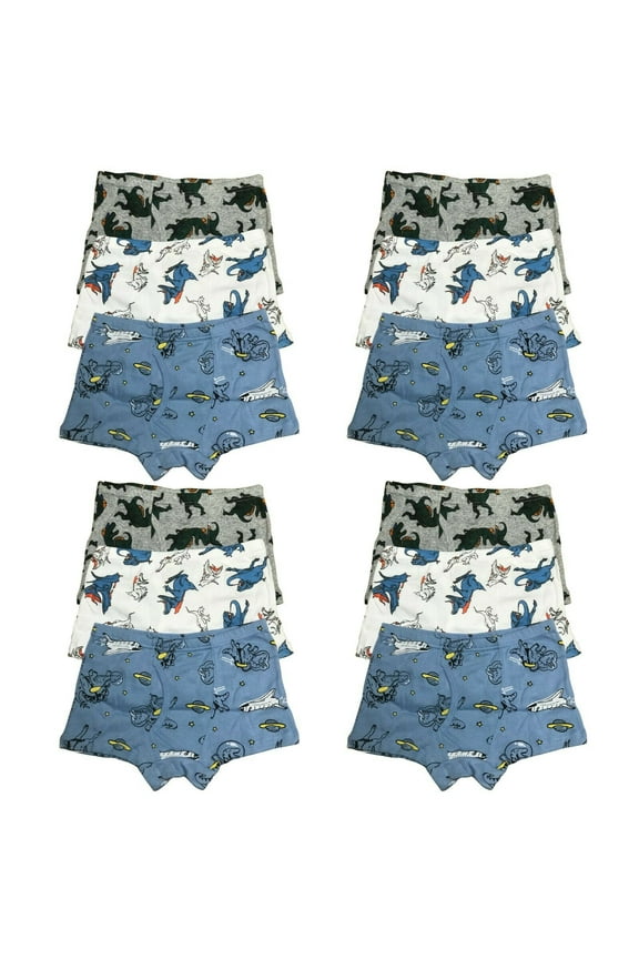 12 PK Cotton Toddler Little Boys Kids Underwear Boxer Briefs Size 4T 5T 6T 7T 8T