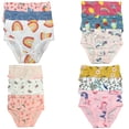 thumbnail image 1 of B&Q 12-Pack Cotton Briefs for Active Toddlers and Little Girls, Sizes 2T-7T, 1 of 5