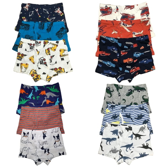 B&Q 12-Pack Toddler Boys Cotton Boxer Briefs - Sizes 4T, 5T, 6T, 7T, and 8T | Stylish, Comfortable, and Durable
