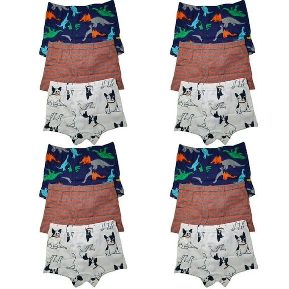 B&Q 12 Packs Toddler Little Boys Kids Underwear Cotton Boxer Briefs