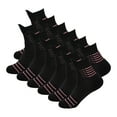 thumbnail image 1 of B&Q 12 Pairs Mens Ankle Mid Cut Quarter Crew Black Athletic Cotton Cushioned Running Casual Sports Basketball Hiking Socks, 1 of 5