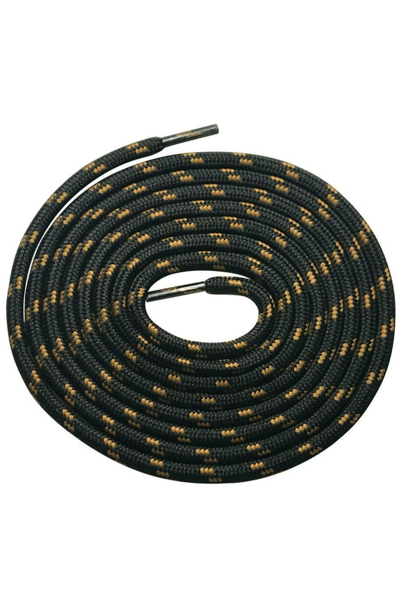 2 Pairs 5MM Thick Heavy Duty Round Boot Laces Shoelaces replacements strings for Hiking Walking Construction Safety Work Boots Shoes 39 40 48 54 55 60 63 72 Inches