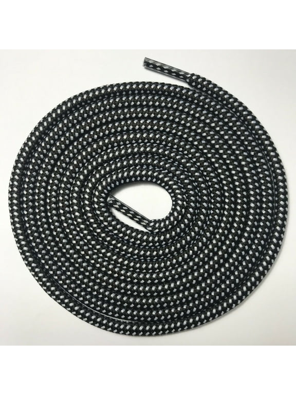 2 Pairs 5MM Thick Heavy Duty Round Boot Laces Shoelaces replacements strings for Hiking Walking Construction Safety Work Boots Shoes 39 40 48 54 55 60 63 72 Inches