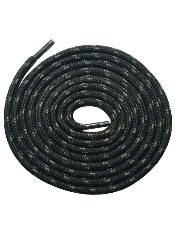 2 Pairs 5MM Thick Heavy Duty Round Boot Laces Shoelaces replacements strings for Hiking Walking Construction Safety Work Boots Shoes 39 40 48 54 55 60 63 72 Inches