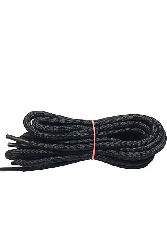2 Pairs Black Long Military Hiking Work Boot Laces Shoelaces Strings Replacements for Unisex 60 inches