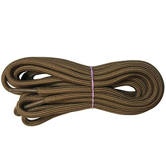 B&Q 2 Pairs Khaki Round Boot Laces Shoelaces for Hiking Camping Climbing Work Boots Shoes Men Women 36 39 40 48 54 60 63 72 Inches
