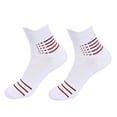 thumbnail image 1 of B&Q 2 Pairs Mens Ankle Mid Cut Quarter Crew White Athletic Cotton Cushioned Running Casual Sports Basketball Hiking Socks, 1 of 5