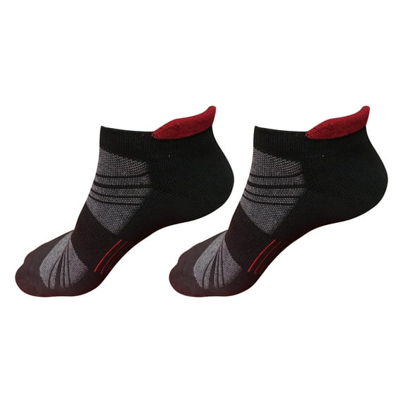 B&Q 2 Pairs Mens Athletic Cotton No Show Low Cut Ankle Breathable Casual Socks with Cushioned Tab for Sports Running Jogging Cycling