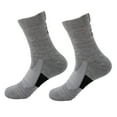 thumbnail image 1 of B&Q 2 Pairs Mens Performance Cotton Athletic Casual Dress Crew Cushion Breathable Long Socks for Running Basketball Work Sports Hiking, 1 of 5