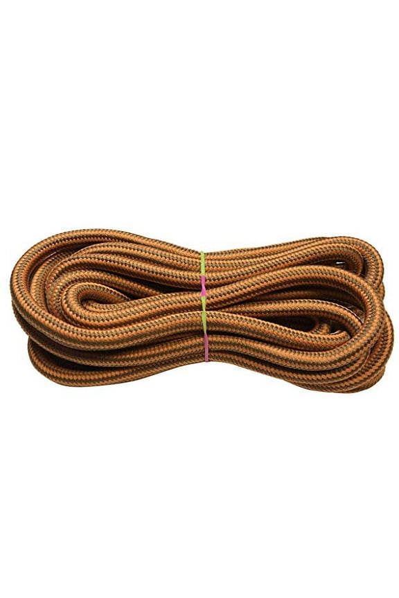 2 Pairs Sandy Brown Round Boot Laces Shoelaces Strings Replacements for Hiking Military Motorcycle Work Boots Sneakers