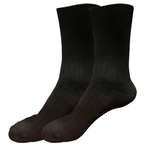 B&Q 2 pairs 98% Cotton Mens Breathable Comfortable Soft Fashion Casual Crew Business Dress Socks Mid Calf Size 9-11