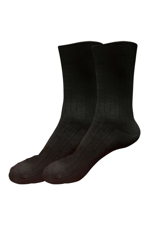 2 pairs 98% Cotton Mens Breathable Comfortable Soft Fashion Casual Crew Business Dress Socks Mid Calf Size 9-11