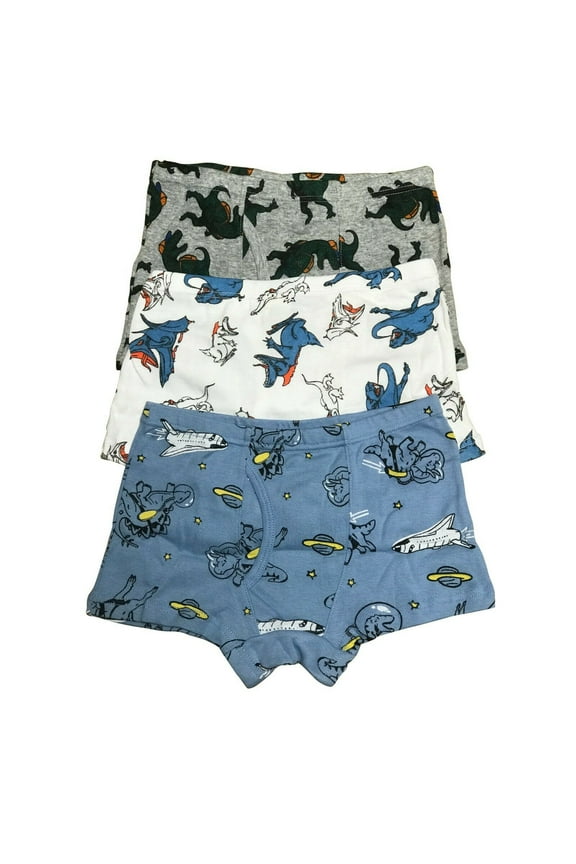 3 PK Cotton Toddler Little Boys Kids Underwear Boxer Briefs Size 4T 5T 6T 7T 8T