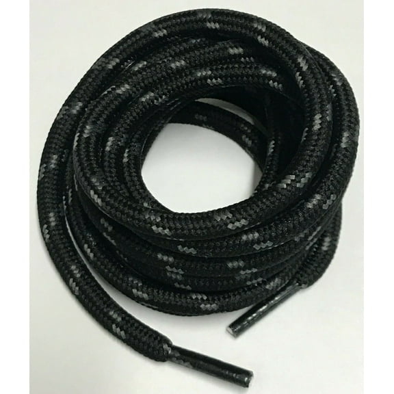 B&Q 3 Pairs 5MM Thick Heavy Duty Round Boot Laces Shoelaces replacements strings for Hiking Walking Construction Safety Work Boots Shoes 39 40 48 54 55 60 63 72 Inches