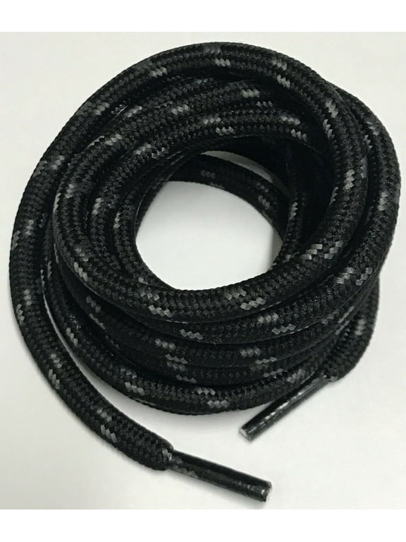 3 Pairs 5MM Thick Heavy Duty Round Boot Laces Shoelaces replacements strings for Hiking Walking Construction Safety Work Boots Shoes 39 40 48 54 55 60 63 72 Inches