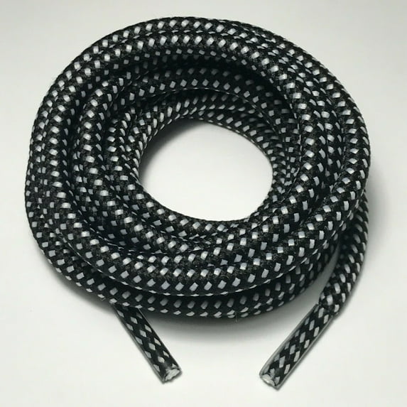B&Q 3 Pairs 5MM Thick Heavy Duty Round Boot Laces Shoelaces replacements strings for Hiking Walking Construction Safety Work Boots Shoes 39 40 48 54 55 60 63 72 Inches