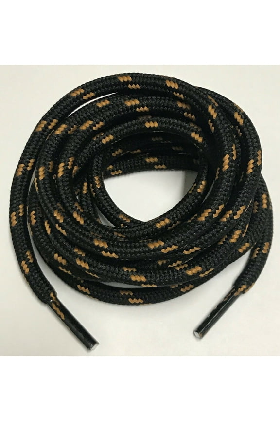 3 Pairs 5MM Thick Heavy Duty Round Boot Laces Shoelaces replacements strings for Hiking Walking Construction Safety Work Boots Shoes 39 40 48 54 55 60 63 72 Inches