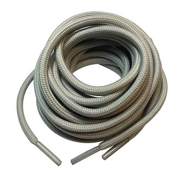 B&Q 3 Pairs Gray Round Boot laces Shoelaces Strings Replacements for Hiking Work Boots Shoes 36 39 40 48 54 60 63 72 Inches