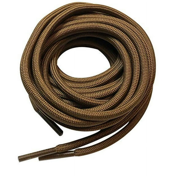 B&Q 3 Pairs Khaki Round Boot Laces Shoelaces for Hiking Camping Climbing Work Boots Shoes Men Women 36 39 40 48 54 60 63 72 inches