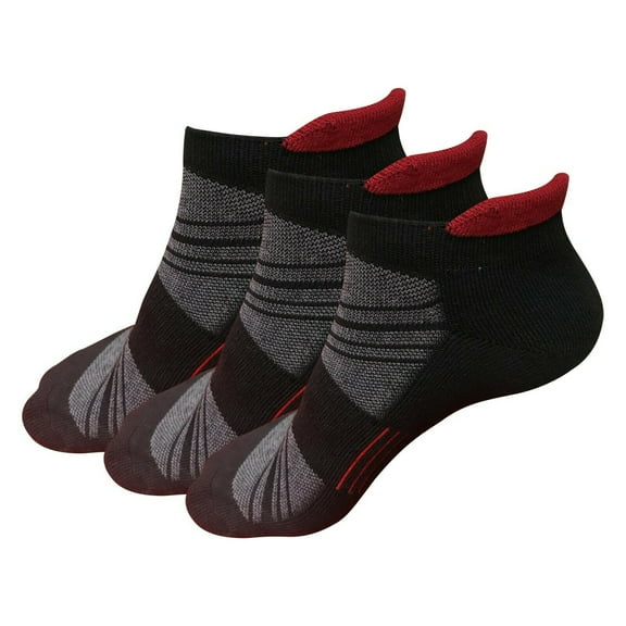 B&Q 3 Pairs Mens Athletic Cotton No Show Low Cut Ankle Breathable Casual Socks with Cushioned Tab for Sports Running Jogging Cycling