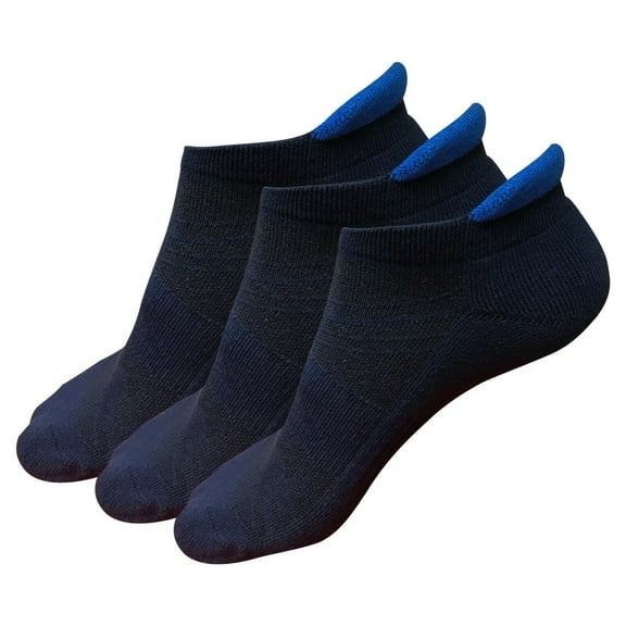 B&Q 3 Pairs Mens Athletic Cotton No Show Low Cut Ankle Breathable Casual Socks with Cushioned Tab for Sports Running Jogging Cycling