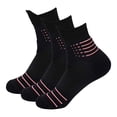thumbnail image 1 of B&Q 3 Pairs Mens Mid Cut Quarter Black Athletic Cotton Breathable Performance Comfort Cushion Casual Ankle Socks for Sports Running Basketball, 1 of 5