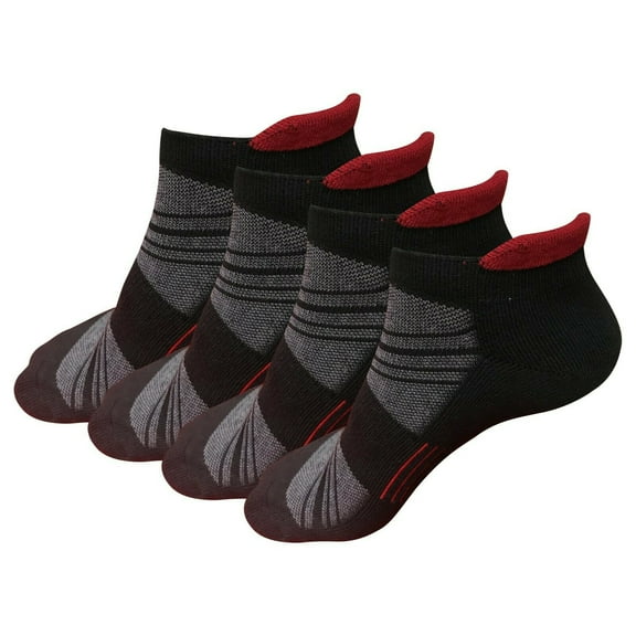 B&Q 4 Pairs Mens Athletic Cotton No Show Low Cut Ankle Breathable Casual Socks with Cushioned Tab for Sports Running Jogging Cycling