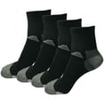thumbnail image 1 of B&Q 4 Pairs Mens Mid Cut Ankle Quarter Crew Athletic Breathable Sport Cotton Socks 6-12, 1 of 5