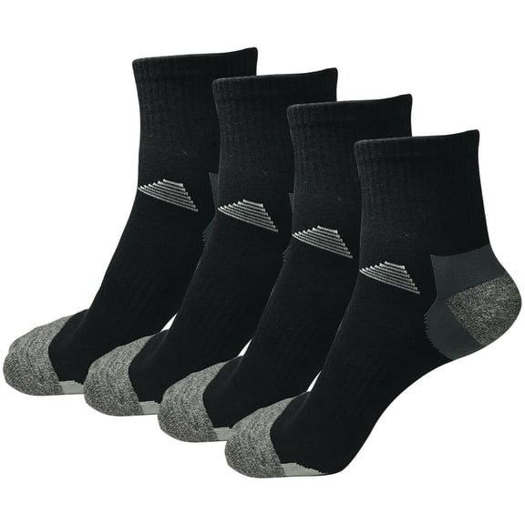 B&Q 4 Pairs Mens Mid Cut Ankle Quarter Crew Athletic Breathable Sport Cotton Socks 6-12