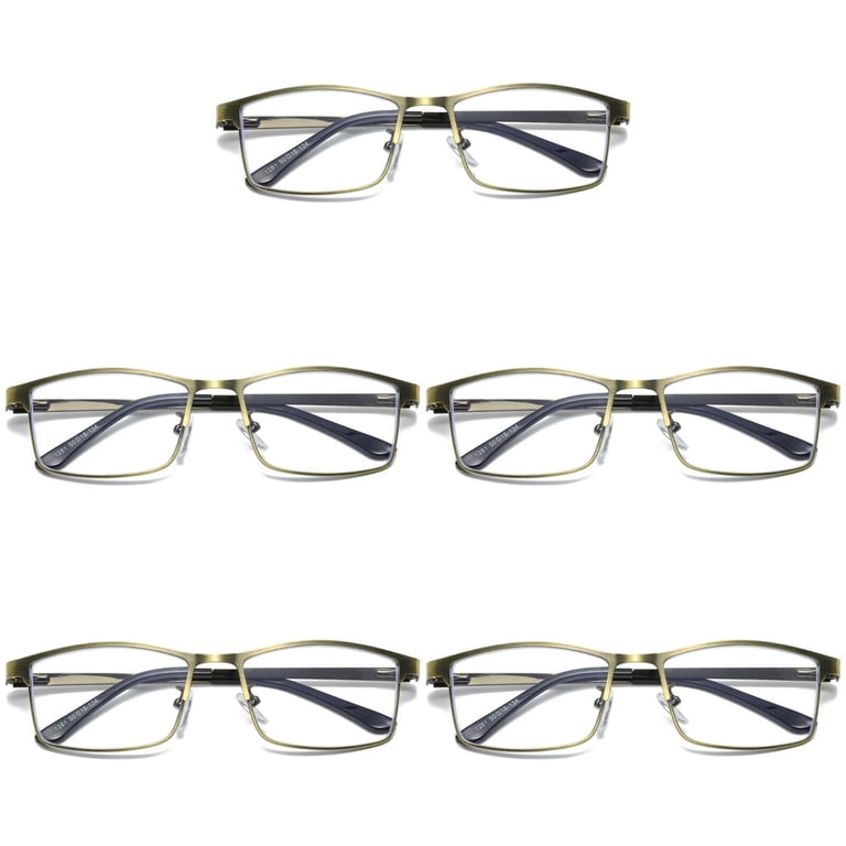 Mens Half Frame Blue Light Blocking Reading Glasses Spring Hinge Unisex Mens Half Frame Blue Light Blocking Reading Glasses Spring Hinge Unisex