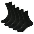 thumbnail image 1 of B&Q 5 Pairs Mens Performance Cotton Athletic Casual Dress Crew Cushion Breathable Long Socks for Running Basketball Work Sports Hiking, 1 of 3