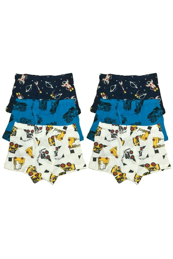 6 PK Cotton Toddler Little Boys Kids Underwear Boxer Briefs Size 4T 5T 6T 7T 8T